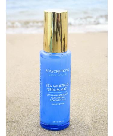 SpaScriptions Marine Moisture Sea Minerals Serum Mist - Hydrating Facial Spray with Hyaluronic Acid | 2 oz Cruelty-Free Skin Soothe & Hydration - Buy Online on GoSupps.com