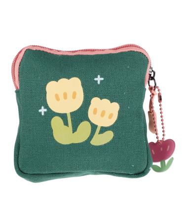 Sewoart storage bag for women's taps portable period pocket Small multi -purpose pocket coin bag with flower pattern portable ladies' binding pocket container for small objects