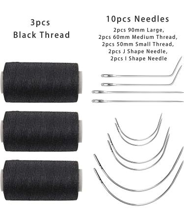 Ryalan Weaving Needle Combo: 3 Black Thread + 10 Needles for Wig Making & Hair Weave Extensions - Buy Online on GoSupps.com