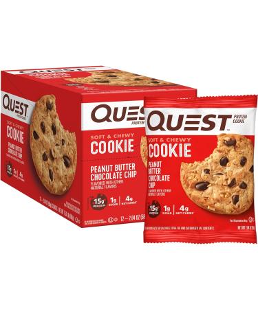 Quest Nutrition Protein Cookie Peanut Butter Chocolate Chip 12 Pack 2.04 oz (58 g) Each - Buy Online on GoSupps.com