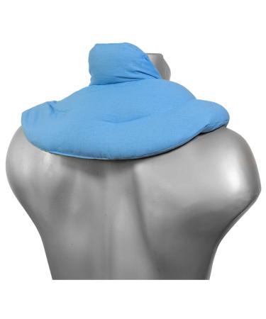 Neck pillow with stand-up collar light blue - grape seed pillow - neck pillow heat pad - a very cozy neck warmer grape seeds