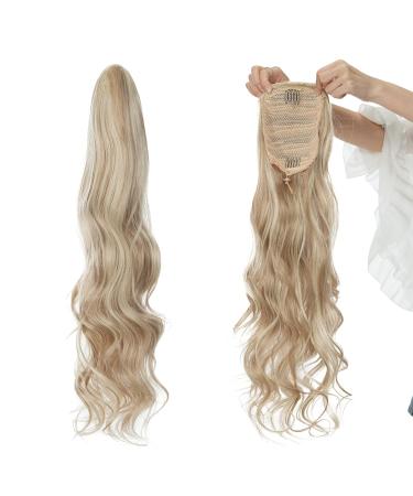 60cm Sandy Blonde Wavy Ponytail Clip-in Extension Natural Long Hair Wig for a Flawless Look - Buy Online on GoSupps.com