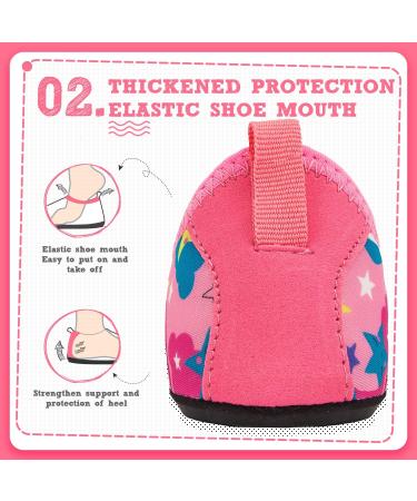 CROVA Kids Water Shoes - Non-Slip Aqua Socks for Boys Girls Toddler - Pink Unicorn Design - Size 9.5-10.5 Little Kid - Buy Online on GoSupps.com