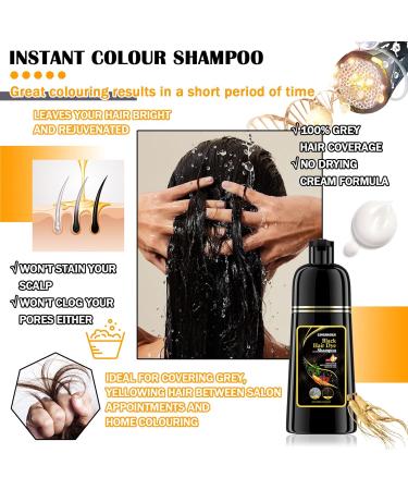 Black Hair Dye Shampoo for Gray Hair | Long Lasting 3 in 1 Hair Color for Men & Women - Buy Online on GoSupps.com