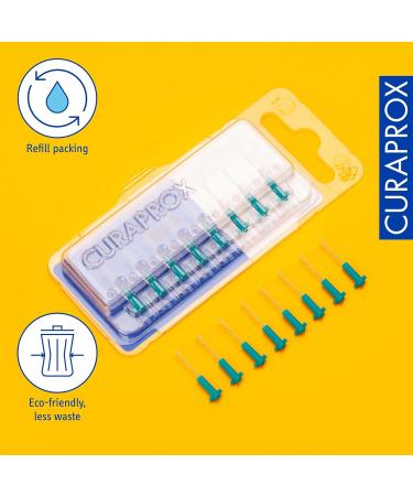 Curaprox Interdental Brush CS 06 Prime - 8 Pack 0.6mm Diameter Turquoise Refill No Holder - Best Oral Care Solution - Buy Online on GoSupps.com