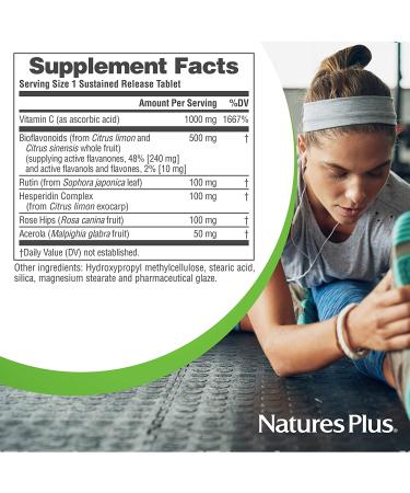 Nature's Plus Super C Complex 60 Tablets | Sustained Release Vitamin C for Immune Support - Buy Online on GoSupps.com