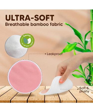 Organic Bamboo Breastfeeding Pads 14-Pack - Washable & Reusable Nursing Pads - Lovelle Large 4.8 - Buy Online on GoSupps.com