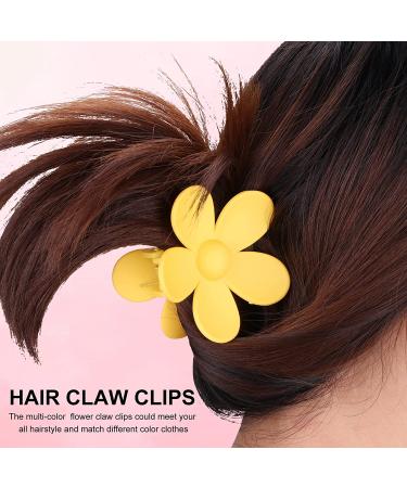 AYBLOOM 12 PCS Flower Hair Claw Clips for Women Girls - Matte Hair Jaw Clips with Strong Hold - Large Daisy Hair Accessories in Rose Red, Deep Yellow, Orange, Pink, Flesh Pink, Light - Buy Online on GoSupps.com