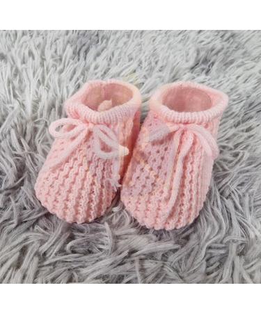 Royal Icon Baby Booties 0-3 Months - Warm & Safe Baby Slippers for Boys & Girls | Newborn Ri401 Pink Boots - Buy Online on GoSupps.com