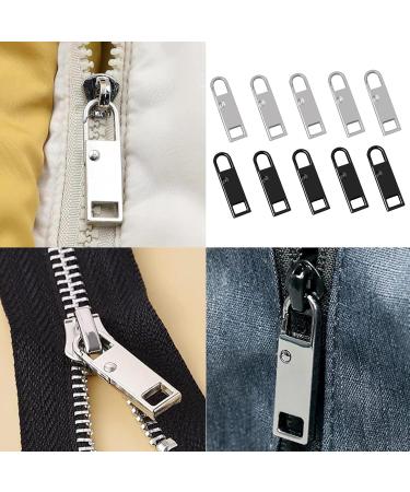 Buy Dalaetus 20-Piece Zipper Replacement Set - Removable Metal Rice Closures for Jackets Suitcases Clothes Shoes (Black & Silver) - International Shipping Available - Buy Online on GoSupps.com