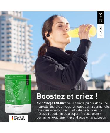 Vit2go ENERGY (30 sachets) - Boisson nerg tique sport en poudre avec caffeine guarana taurine et lectrolytes sans sucre boisson en poudre made in Germany - Buy Online on GoSupps.com