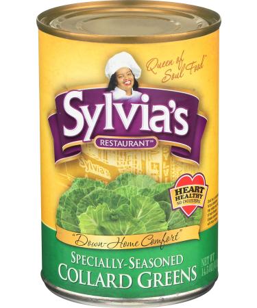 Sylvia's Specially-Seasoned Collard Greens, 14.5 Ounce Cans (Pack of 12)