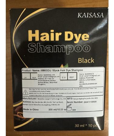IIIMEIDU Hair color shampoo 3in1 10 pieces natural hair dye semipermanent hair color gray hair coverage chestnut brown 300 ml 1er Pack - Buy Online on GoSupps.com