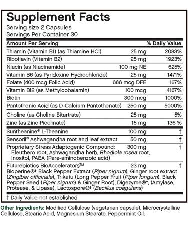 FutureBiotics Stressassist L-Theanine Complex - 60 Veg Capsules for Stress Relief - Buy Online on GoSupps.com