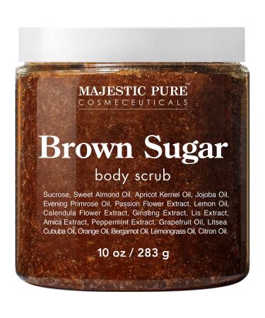 Brown Sugar Body Scrub for Cellulite and Exfoliation - Natural Body Scrub - Reduces The Appearances of Cellulite, Stretch Marks, Acne, and Varicose Veins, 10 Ounces