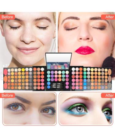 142 Colors Make up set teenagers girls Cosmetic Palette Set include Eyeshadow Palette Lipstick Blush Foundation Concealer Face Powder Mascara Lipgloss Brush for Every Woman 142PCS - Buy Online on GoSupps.com