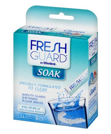 Fresh Guard Soak for Retainers, Mouthguards & Braces - 24 Count (Pack of 12) - Buy Online on GoSupps.com