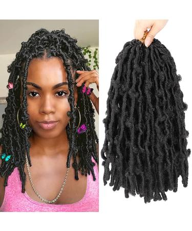 Butterfly Locs Crochet Hair 14 Inch 7 Packs Pre-twisted Faux Locs Distressed Butterfly Locs Crochet Hair Crochet Braids Short Bob Pre Looped Synthetic Braiding Hair (2#) 14 Inch (Pack of 7) 2#