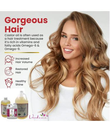 Verdana Organic Castor Oil - USDA Certified, Cold Pressed, Unrefined, 100% Pure & Hexane Free - 32 Fl Oz - Buy Online on GoSupps.com