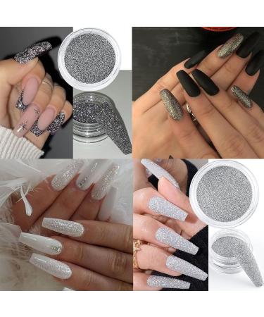 Nail Art Pearls & Charms Set - 4 Boxes Gold, Silver, White Half Round Gems, Glitter Powder, Rhinestones Accessories for Women - Acrylic Decorations Design - Buy Online on GoSupps.com