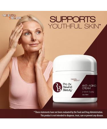 Pro 2x Rewind Beauty Anti-Aging Cream - 2 Month Supply | Reduce Wrinkles Lift & Firm with Collagen Vitamin A & C - Day & Night Formula - Buy Online on GoSupps.com