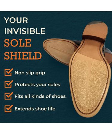 Transparent Sole Protector - Anti-Slip Shoe Grips for Men & Women | Non-Slip Pads Medium US 10-12 (EU 43-46) - Cost-Effective Shoe Sole Protection - Buy Online on GoSupps.com