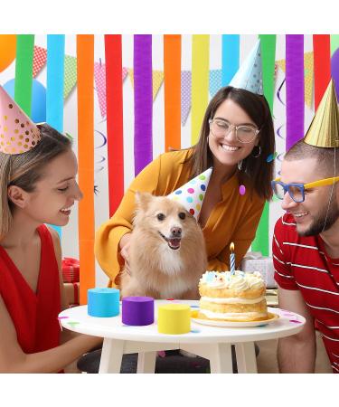 Rainbow Crepe Paper Streamers - 18 Rolls for DIY Art Projects, Baby Showers, Birthdays, and Fiesta Decorations - Buy Online on GoSupps.com