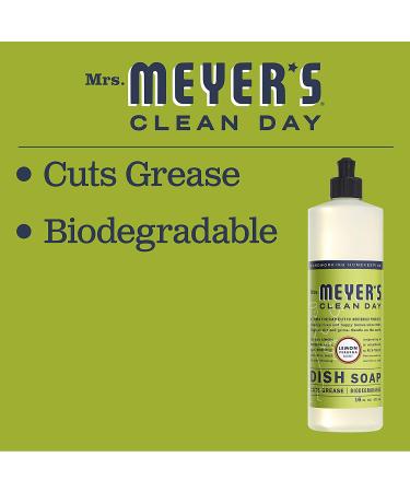 Mrs. Meyer's Liquid Dish Soap - Biodegradable Lemon Verbena, 16 fl oz (Pack of 3) - Buy Online on GoSupps.com