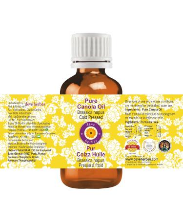 Buy D ve Herbes Pure Canola Oil - Cold Pressed Brassica Napus 100ml (3.38 oz) | International Shipping Available - Buy Online on GoSupps.com