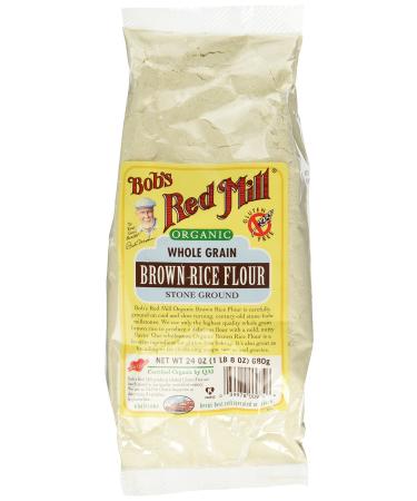 Bob's Red Mill Organic Whole Grain Brown Rice Flour 24 Ounce - Buy Online on GoSupps.com