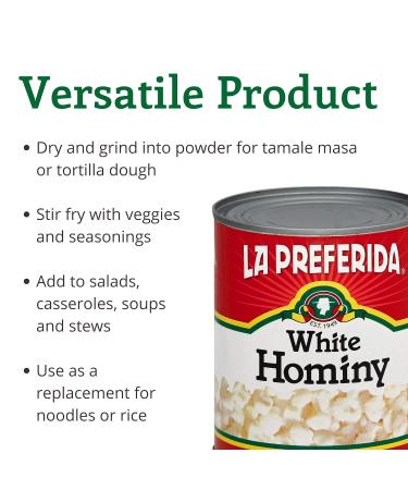 La Preferida White Hominy 29oz (Pack of 3) - 1.81 lbs - Premium Quality Hominy - Bulk Purchase Deal - Buy Online on GoSupps.com