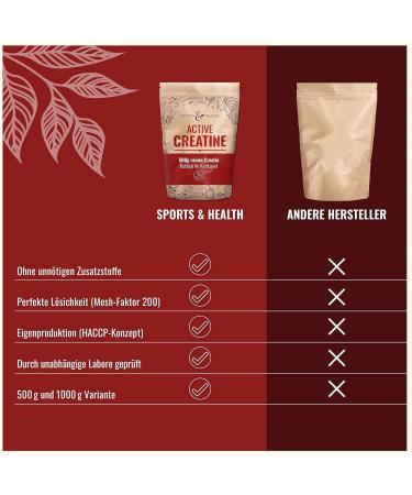 Creatine Active - 500g Creatine Monohydrate Powder | Vegan High Dose Additive-Free - Boost Performance Worldwide - Buy Online on GoSupps.com