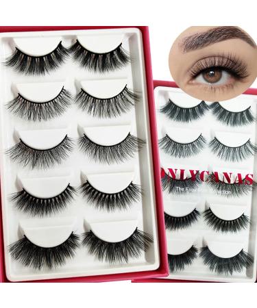 False Eyelashes 5 Pairs - Handmade Faux Mink Wispy Strip Lashes for Natural Beauty | Cat Eye & Doll Eye Styles - Buy Online on GoSupps.com