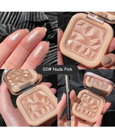 Shefave Highlighter Makeup Palette - Nude Pink Shimmer Colors Powder | Long Lasting & Lightweight Silky Formula | Highly Pigmented Cosmetics Gift | 40g - Buy Online on GoSupps.com