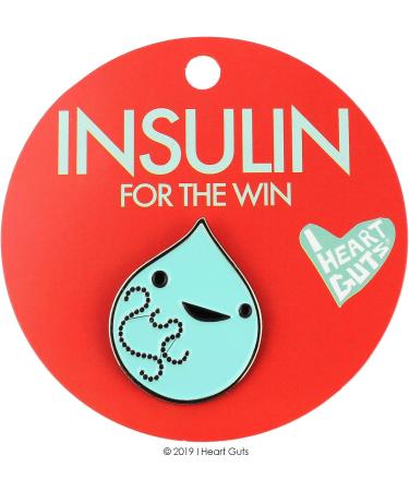 I Heart Guts Insulin for The Win Lapel Pin - Enamel Insulin Design - Buy Online on GoSupps.com