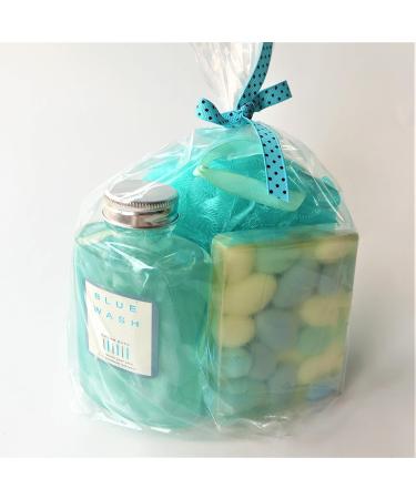 Bath Gift Set | Glycerin Soap Mesh Sponge & Seaweed Cream - Perfect Spa Gift for Her Him & Teens - Buy Online on GoSupps.com