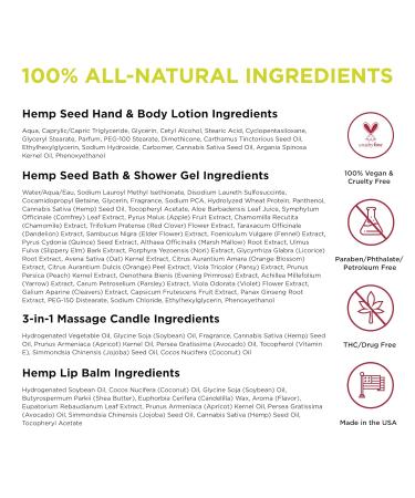 Hemp Seed Mini Mania Travel Set - Vegan & Cruelty-Free Bath Body & Massage Essentials | Perfect Travel Companion - Buy Online on GoSupps.com