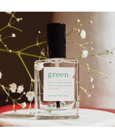 MANUCURIST Green Base coat Base coat 9-free 78.5% Organic Sourced ingredients Made in France Bottle 15 ml - Buy Online on GoSupps.com