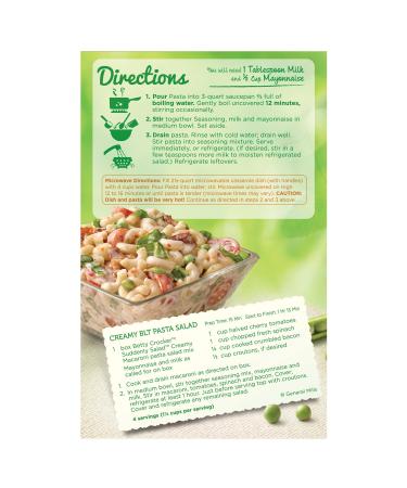 Betty Crocker Suddenly Salad Creamy Macaroni Pasta Salad 6.5 oz Box - Delicious Instant Pasta Salad - Buy Online on GoSupps.com