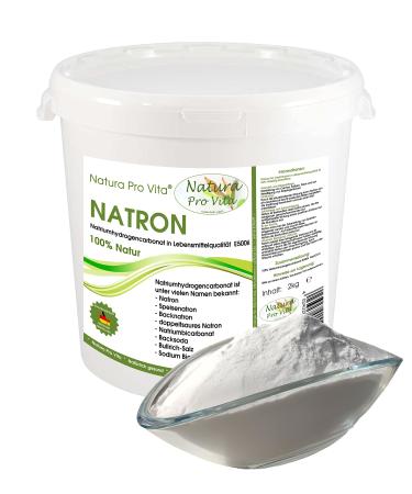 Soda in food quality Soda powder especially pure E500II Natura Pro Vita Natron for dental care diet cosmetics body care for cooking baking cleaning laundry washing aluminum -free vegan 2kg bucket