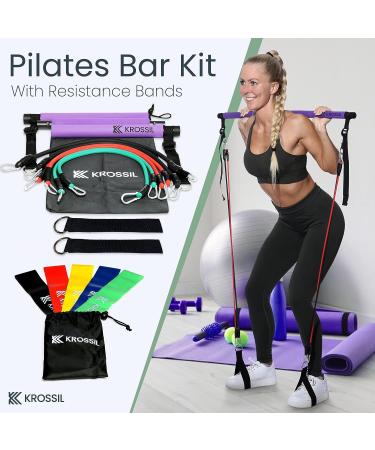 Pilates Bar Kit with 11 Resistance Bands - Portable Fitness Equipment for Home Workouts - Buy Online on GoSupps.com