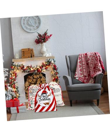 Healvian 3 Pcs Christmas Bag Burlap Bags Burlap Xmas Bags Storage Bags Wrapping Paper Large - Buy Online on GoSupps.com
