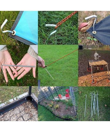 9 Heavy Duty Tent Stakes - 8 Pack Galvanized Steel Pegs for Camping & Garden - Buy Online on GoSupps.com