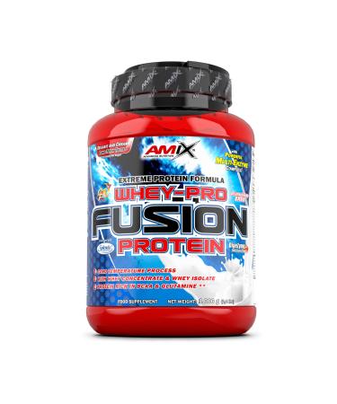 Amix Whey Pro-Fusion Protein-Complemented protein powder to increase muscle mass with Digezyme digestive enzymes free of Splenda and Aspartam Vanilleg taste 1 kg vanilla 1 kg