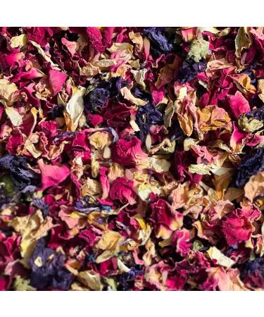 Fairy Festival' - 50g- Dried Edible Flower Petals - Red Rose Pink Rose Blue Cornflower Cream Jasmine and Purple Mallow - Food Grade - Culinary - Cake - Bake - Decoration (340) - Buy Online on GoSupps.com