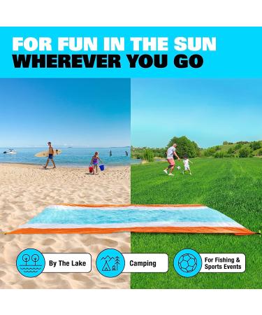 SUN NINJA Sand Free Beach Blanket - 10ft X 9ft Outdoor Mat with Accessories - Lightweight, Portable, and Durable - Buy Online on GoSupps.com