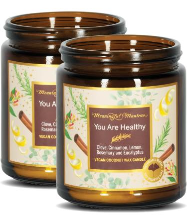 Handmade Natural Coconut Wax Candle - 100% Vegan Non-Toxic Scented for Home - Clean Burning 8 oz Candle Jar - Buy Online on GoSupps.com