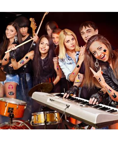 288 Music Temporary Tattoos for Kids - Mixed Style Fake Tattoo Stickers for Music Theme Party - Buy Online on GoSupps.com