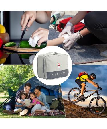 Large Capacity Waterproof Medicine Bag | Portable Travel Pharmacy & First Aid Bag | Emergency Medication Storage (Gray) - Buy Online on GoSupps.com