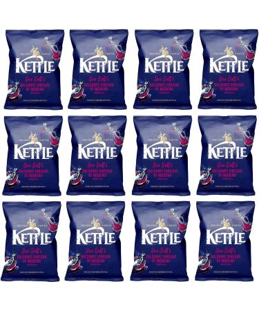 Kettle Handcooked Sea Salt and Balsamic Crisps 12 x 130g Sharing Bags (6 Bags x 130g) 10.83 g (Pack of 12) - Buy Online on GoSupps.com